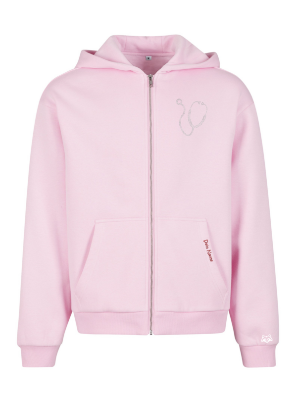 Oversized-Zip-Hoodie Glitter & Care